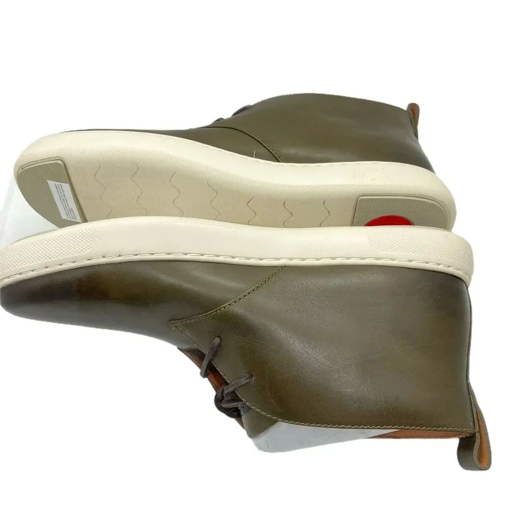 Fitflop Chukka Boots Men's size 9 Zackery AA9-779 Forest Green Leather Lace Up